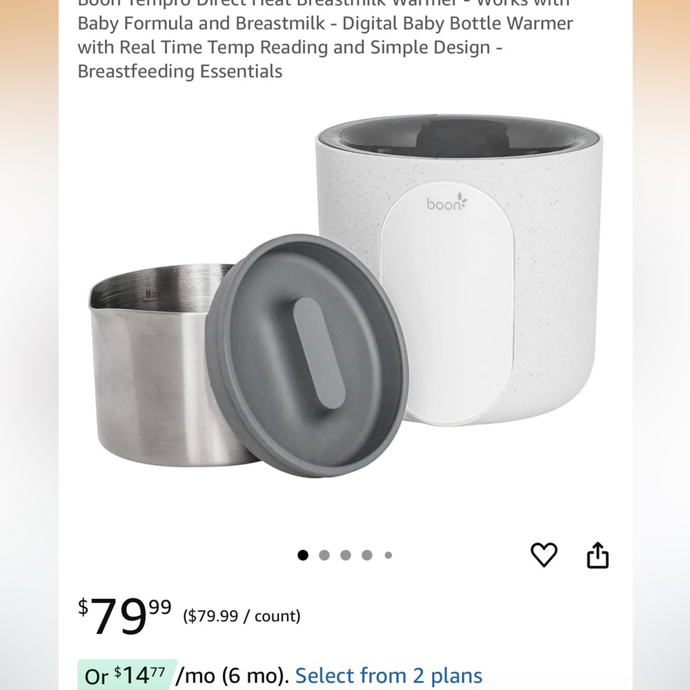 Boon Temperature Control Bottle Warmer